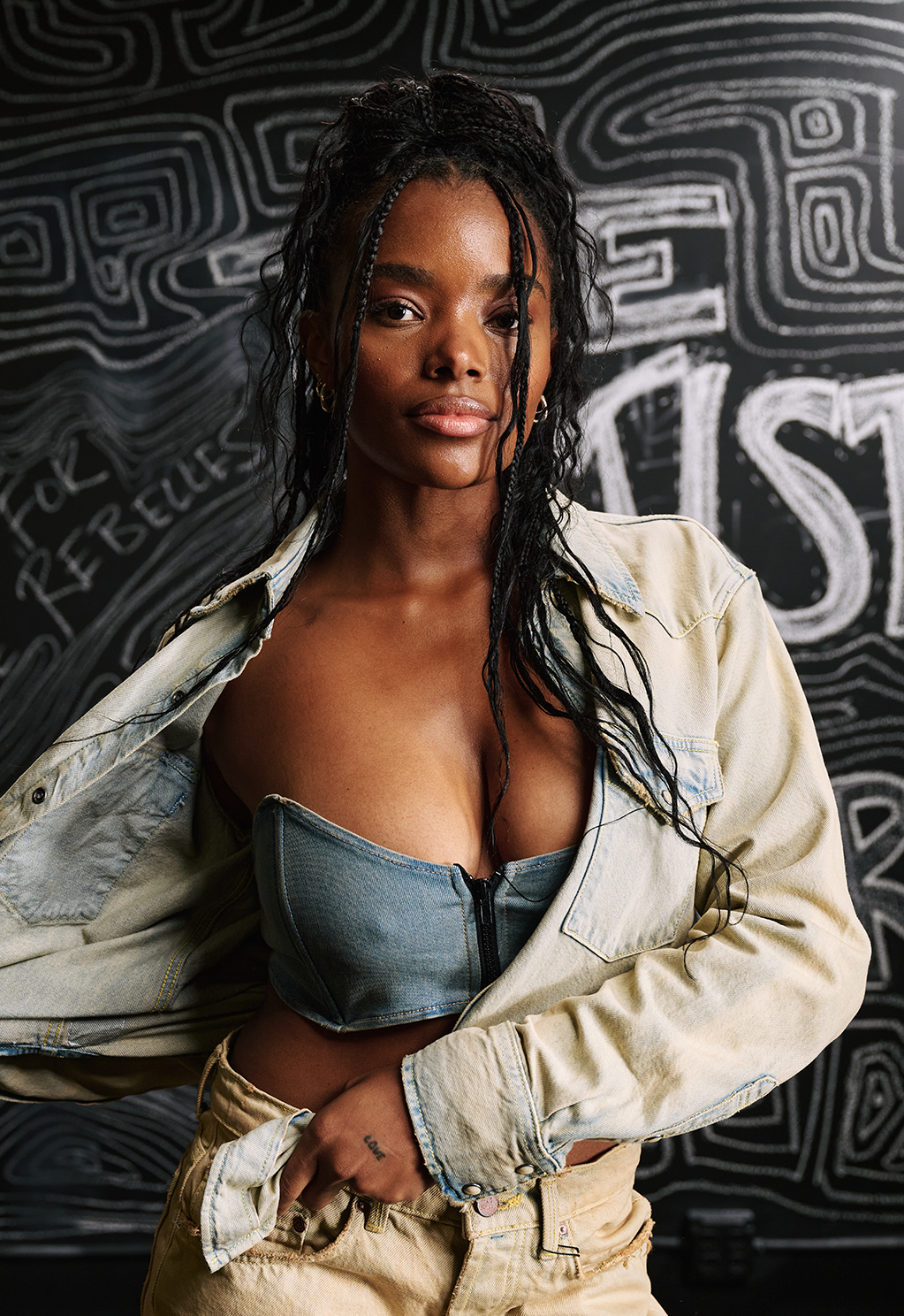 BADA$$ Denim Bandeau