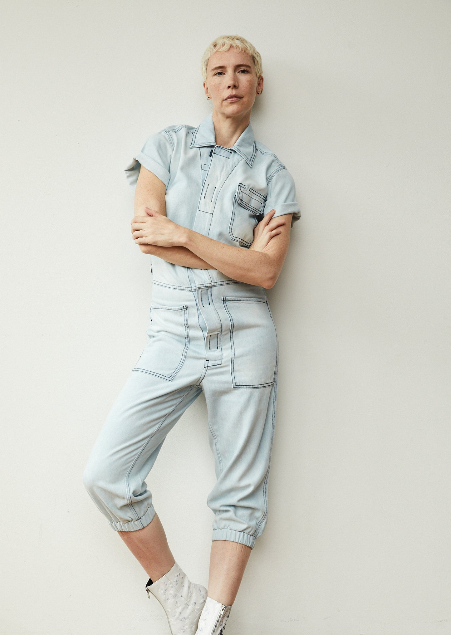 REBELLE RAZOR Short Sleeve Jumpsuit