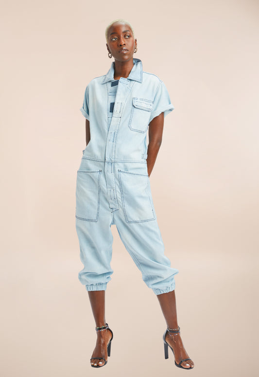 REBELLE RAZOR Short Sleeve Jumpsuit